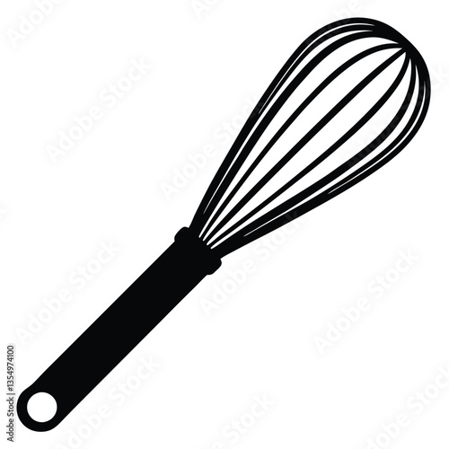 Straight whisk vector isolated on white background