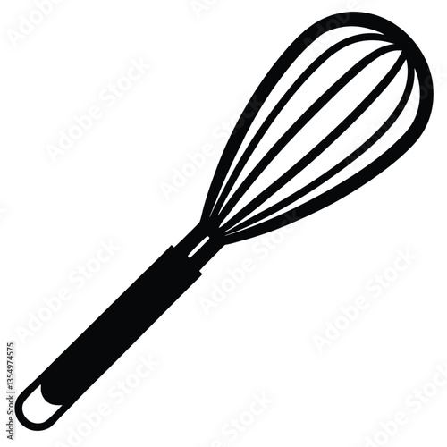 Straight whisk vector isolated on white background