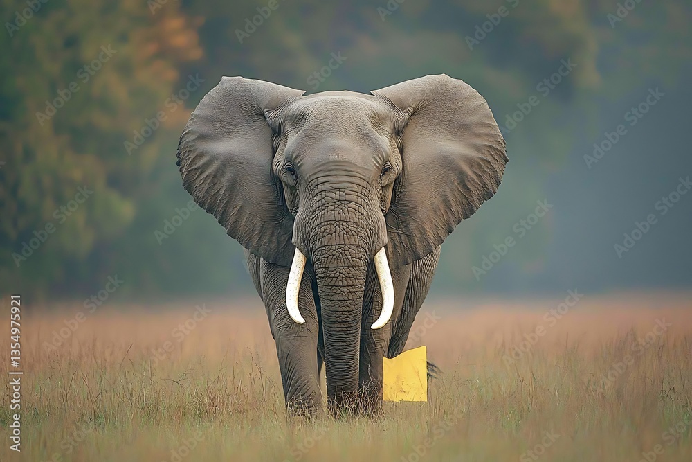 Fototapeta premium Majestic Elephant for Savannah Dawn.