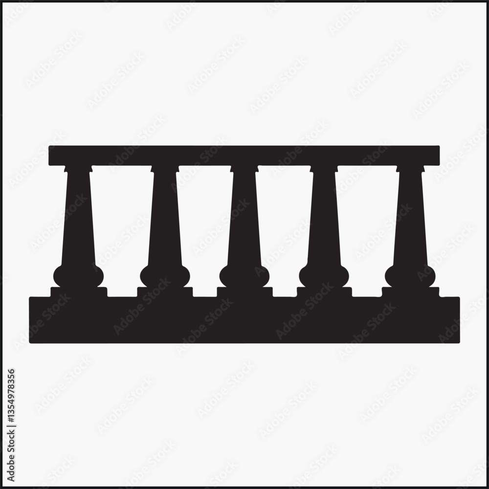 Fototapeta premium ancient greek column pillar silhouette