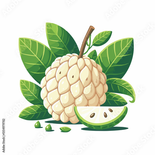 fruit, tropical, healthy, food, fresh, organic, nature, sweet, background, green, vegetarian, ripe, delicious, diet, vitamin, freshness, exotic, juicy, custard apple, nutrition, custard, tasty, agricu