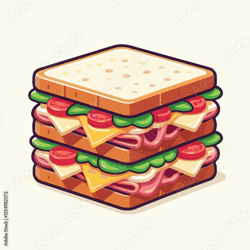 meal, sandwich, food, snack, bread, club, lunch, toast, tomato, meat, lettuce, ham, background, cheese, dinner, fresh, breakfast, bacon, healthy, vegetable, fast, salad, white, chicken, gourmet, appet