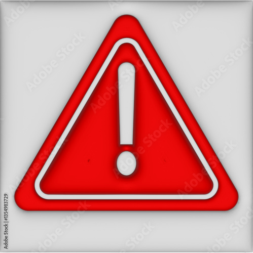 red warning sign Caution warning signs set. Exclamation marks Prohibited sign,refusal denial and symbol
