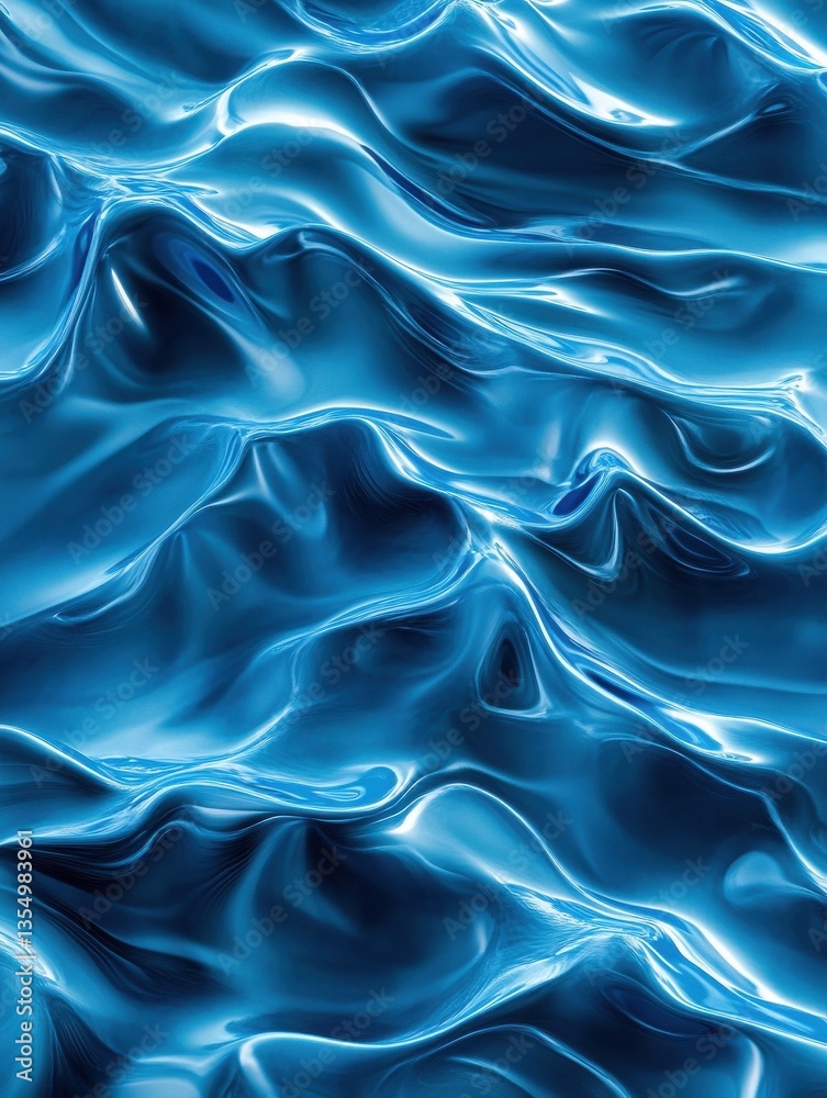Obraz premium Abstract blue color water wave pattern backgrounds texture.