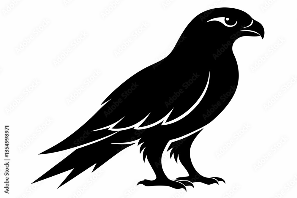 Obraz premium hawk silhouette black silhouette vector