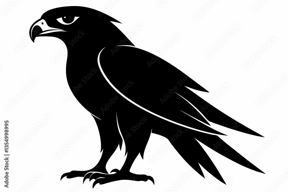Obraz premium hawk silhouette black silhouette vector