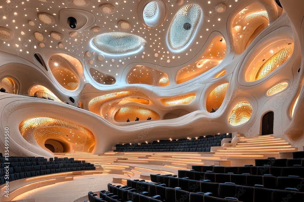 Obraz premium Ornate concert hall interior