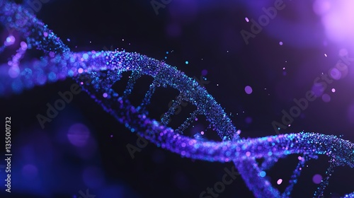 Dark abstract background, life sciences and genomics dark blue purple and black colors, 