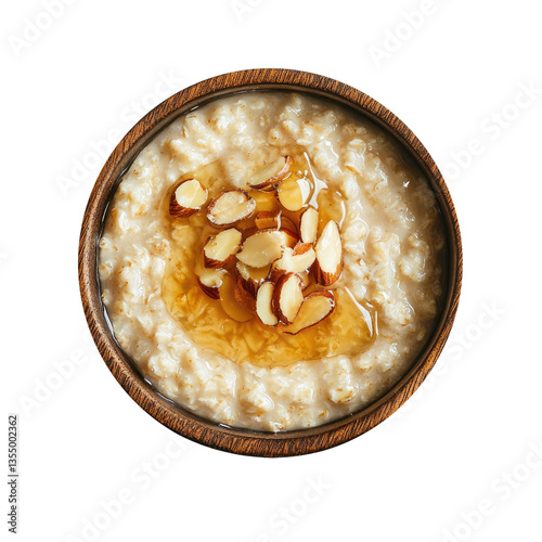 A Bowl of Oatmeal with Almo...
