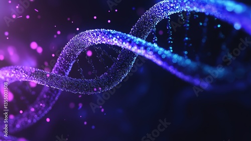 Dark abstract background, life sciences and genomics dark blue purple and black colors background, 8k Resolution