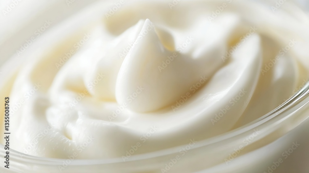 Creamy white lotion in a glass container showcasing its rich texture ideal for skincare and beauty : Generative AI Creamy white lotion in a glass container showcasing its rich texture ideal for skincare and beauty : Generative AI