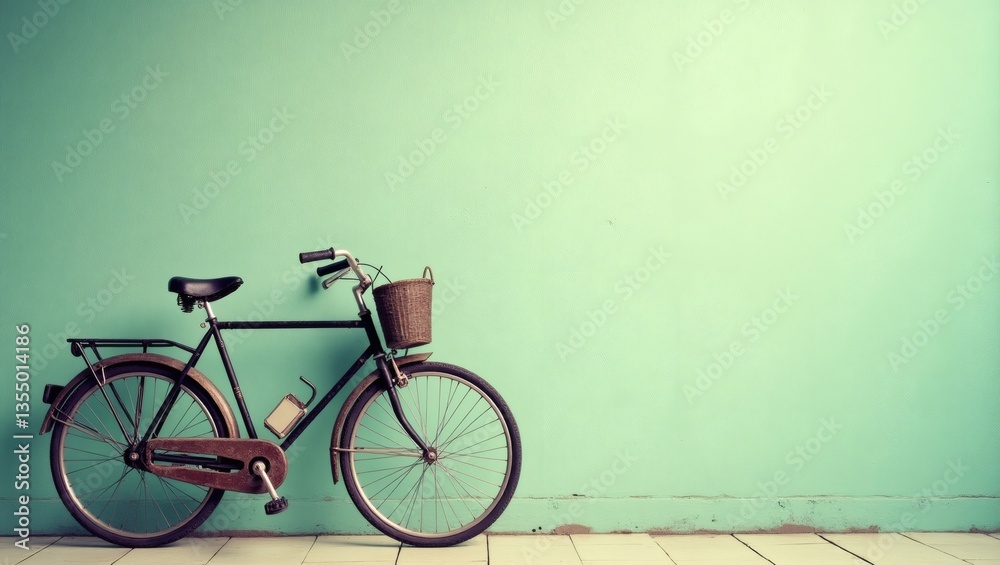 Naklejka premium Bicycle Green Wall Classic Trans, world bicycle day
