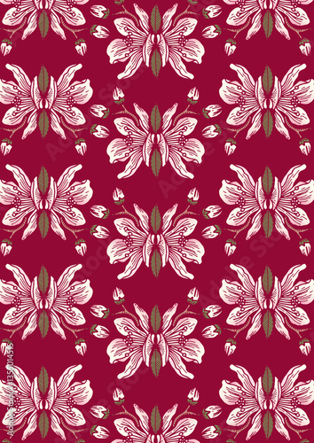almond ornemental pattern