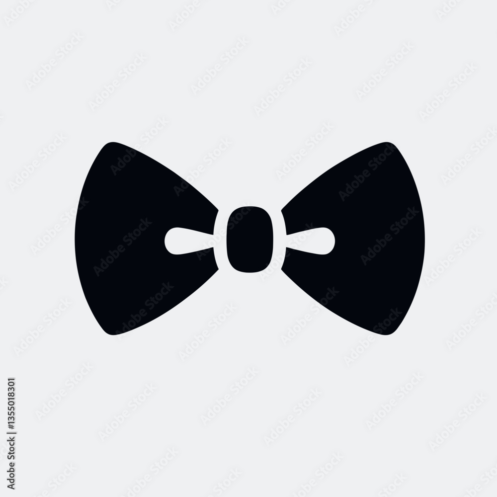 very simple flat and minimalist Bowtie Ribbon silhouette in black on a white background very simple flat and minimalist Bowtie Ribbon silhouette in black on a white background