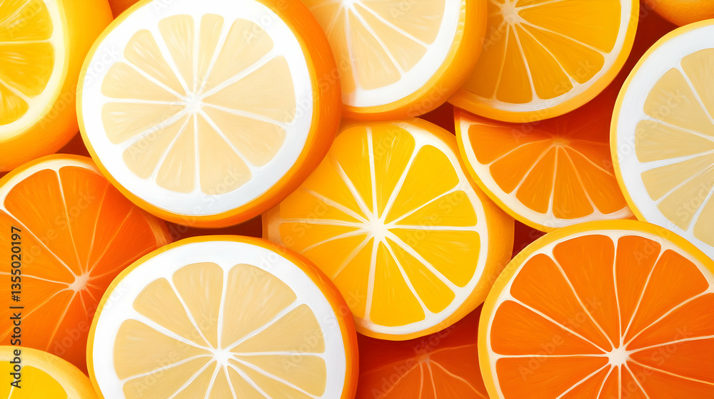 Zesty Citrus Medley – Freshly Sliced Oranges, Lemons, and Grapefruit with Glowing Juice Zesty Citrus Medley – Freshly Sliced Oranges, Lemons, and Grapefruit with Glowing Juice