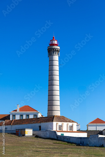 Leça Lighthouse (Farol de Boa Nova) on the Atlantic coast in Leça da Palmeira, Matosinhos, Porto District, Portugal