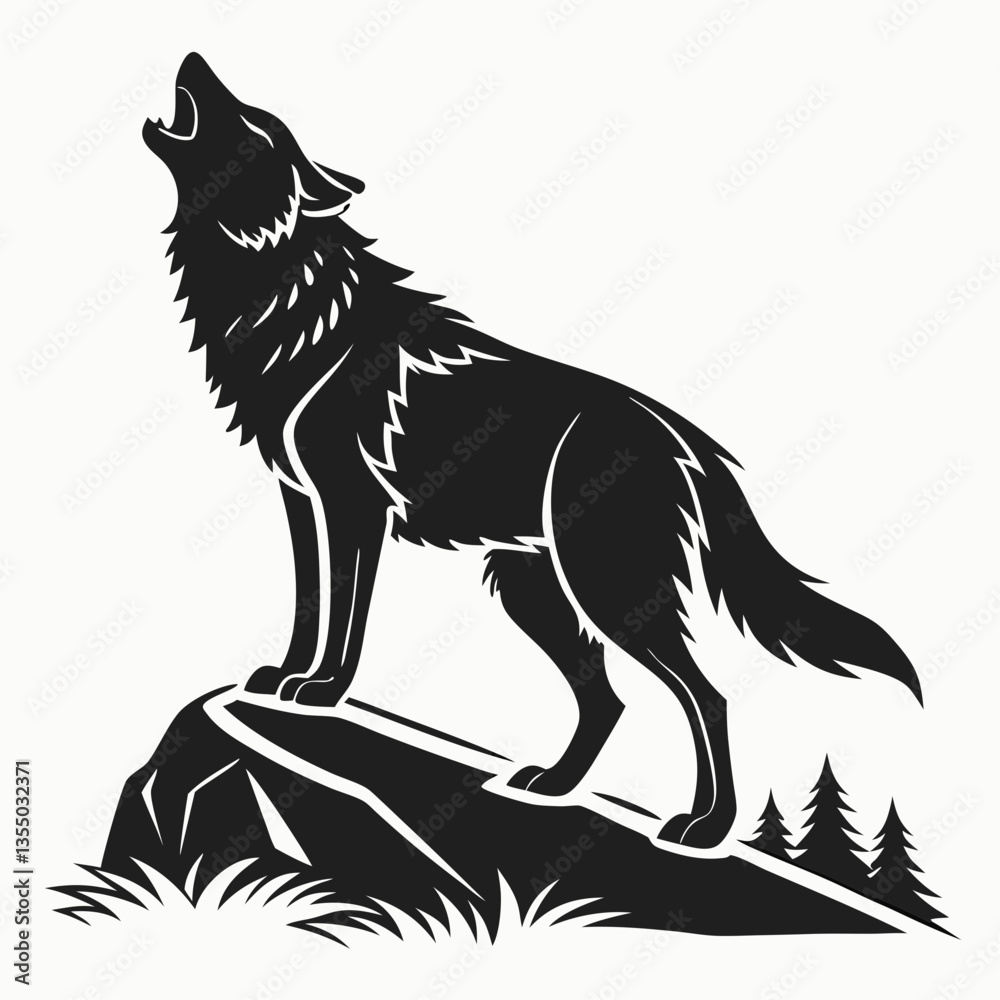 aardwolf black silhouette icon vector aardwolf black silhouette icon vector