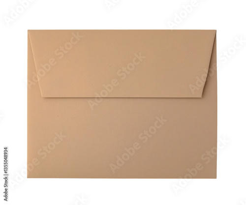 A large square envelope made of kraft paper on Png Format and Transparent Background