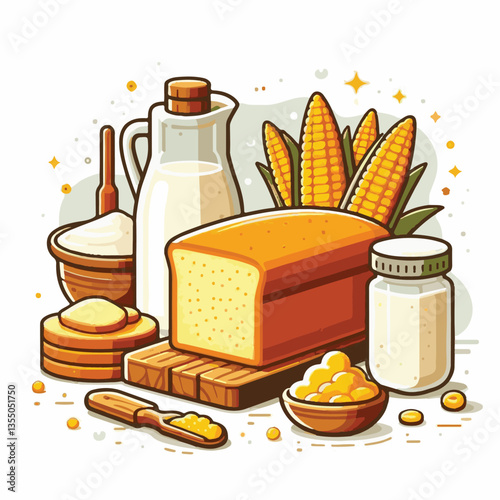 food, cornbread, homemade, bread, background, cornmeal, delicious, fresh, breakfast, baked, tasty, snack, meal, corn, crust, yellow, bakery, corn bread, traditional, pastry, closeup, rustic, healthy, 