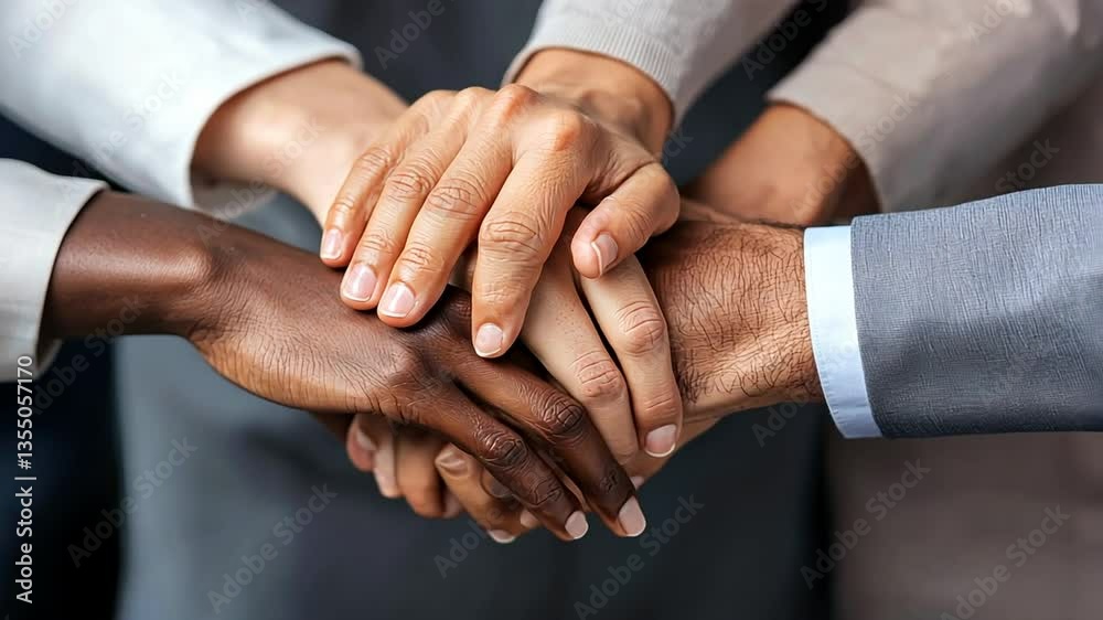 Diverse Business Team United in Collaboration and Teamwork Diverse Business Team United in Collaboration and Teamwork