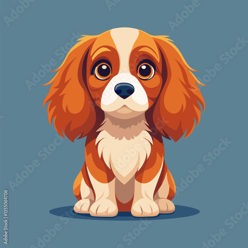 Cute Cavalier King Charles Spaniel puppy.