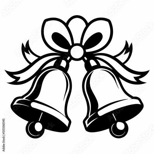 christmas bells isolated on white