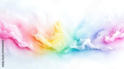 Wallpaper Mural Abstract, colorful, soft clouds.  Soft, flowing, pastel hues Torontodigital.ca