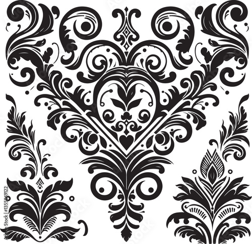 "Royal Ornamental King Crown Vector | Luxury Baroque Flourish Design