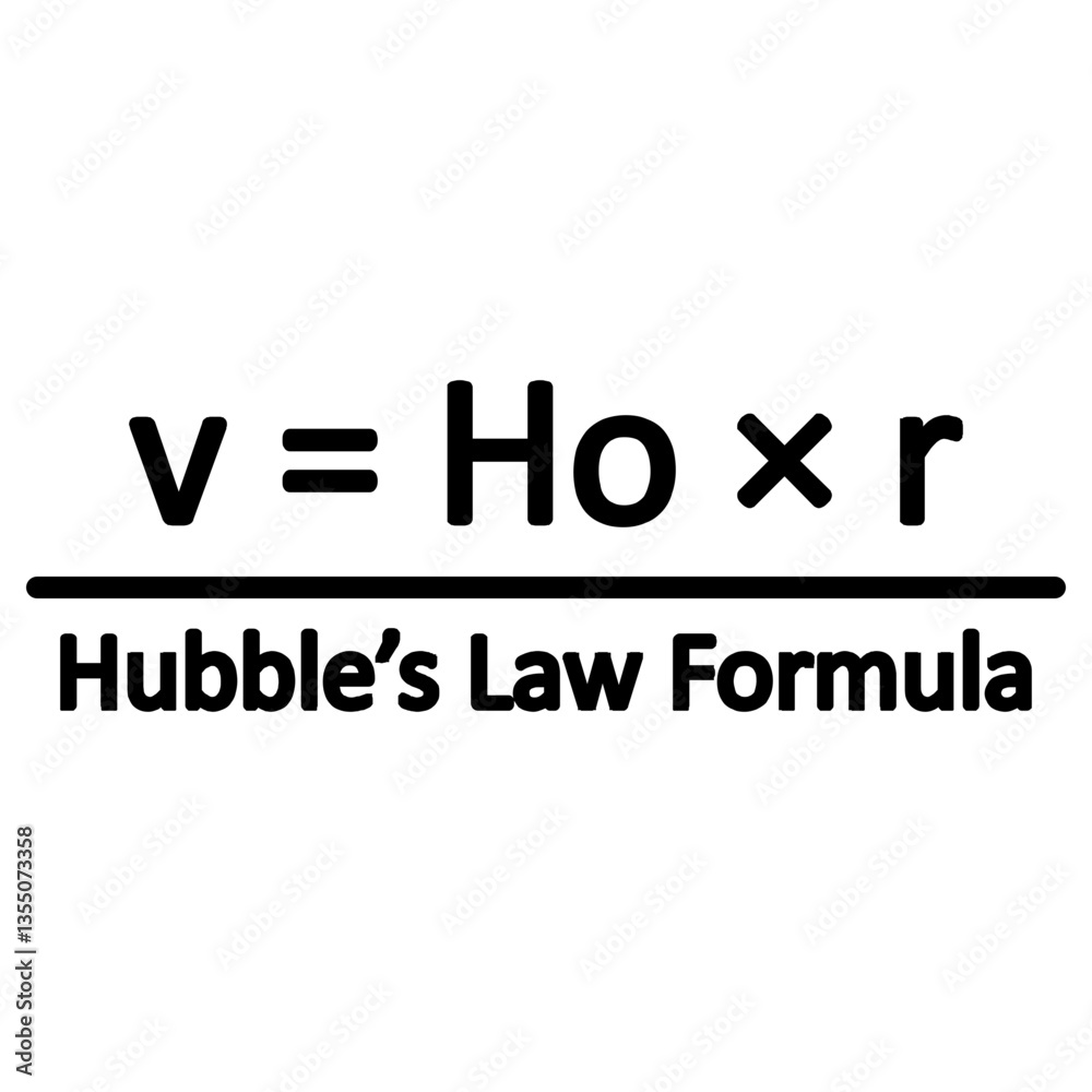 hubbles law formula icon