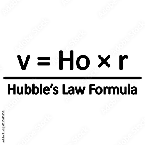 hubbles law formula icon
