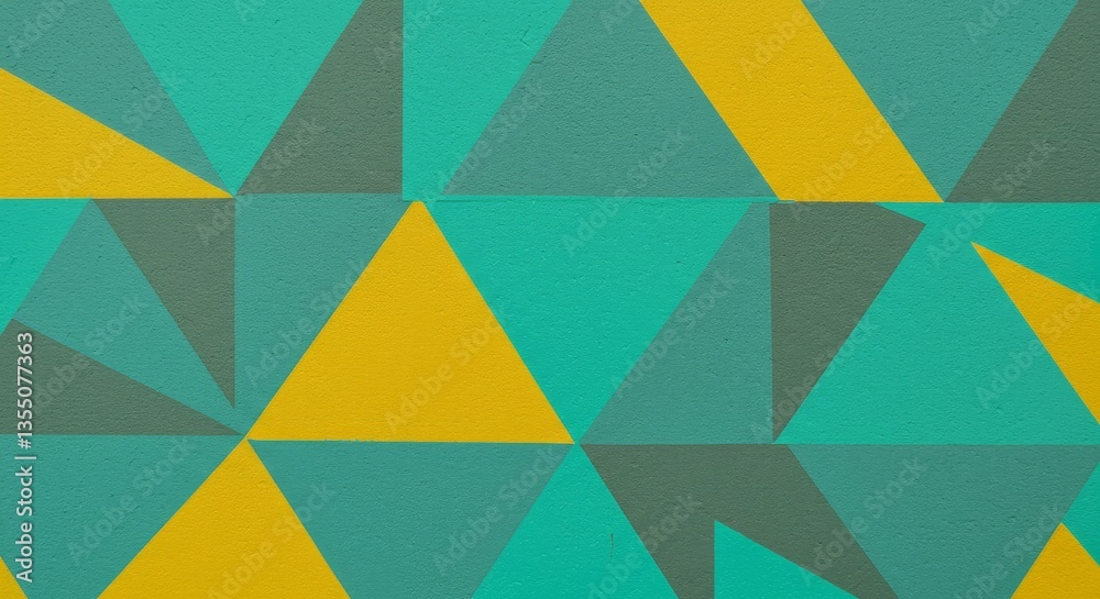 Abstract Geometric Triangle Pattern - Vibrant teal, gold, and gray triangles create a modern geometric pattern. Ideal for backgrounds, textures, or design projects Abstract Geometric Triangle Pattern - Vibrant teal, gold, and gray triangles create a modern geometric pattern. Ideal for backgrounds, textures, or design projects