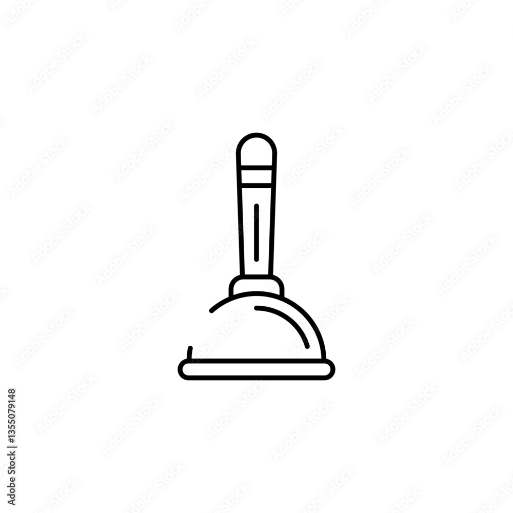 Plunger icon design with white background stock illustration Plunger icon design with white background stock illustration