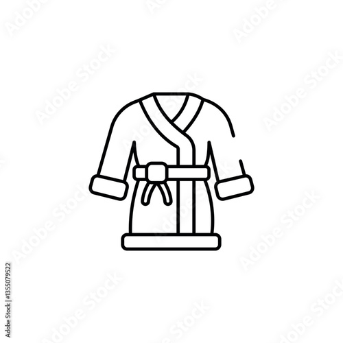 Bath Robe icon design with white background stock illustration