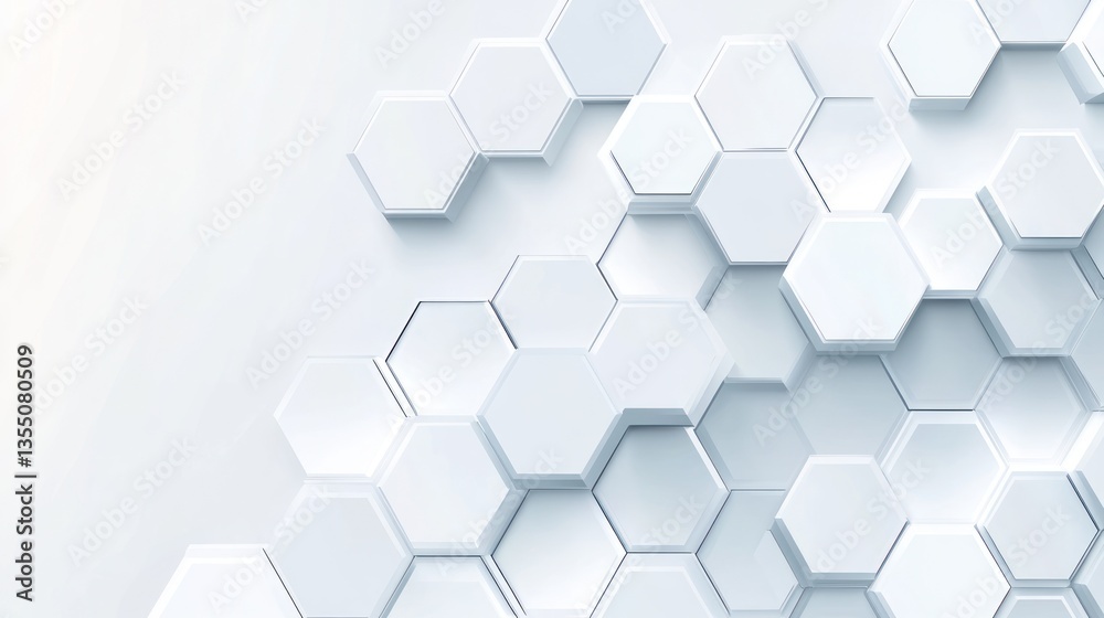 Abstract geometric pattern of white hexagons. Background design use Abstract geometric pattern of white hexagons. Background design use