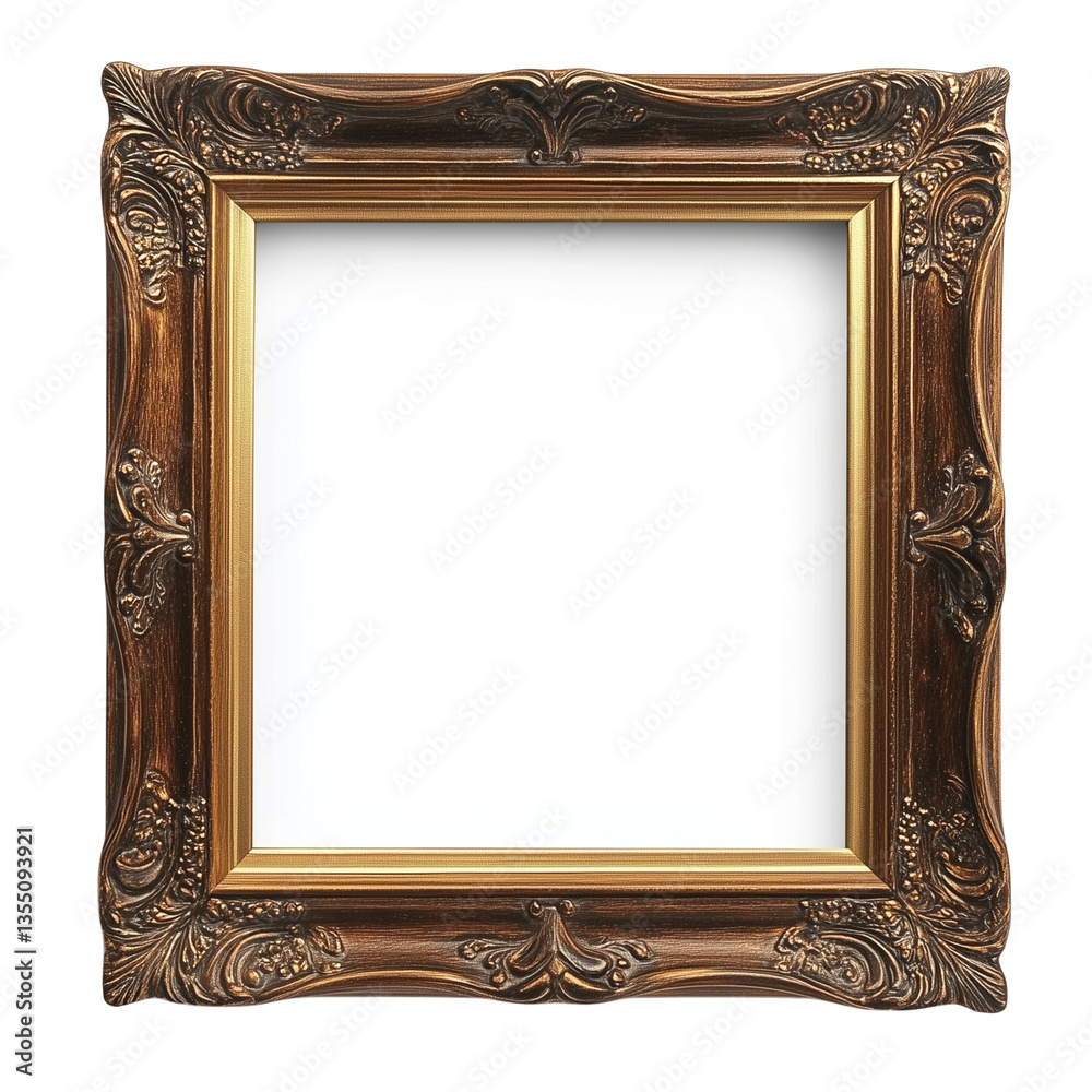 A wooden picture frame isolated on transparent background (4) A wooden picture frame isolated on transparent background (4)