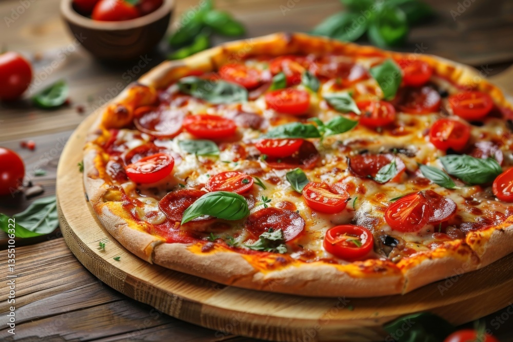 Freshly baked pizza Freshly baked pizza