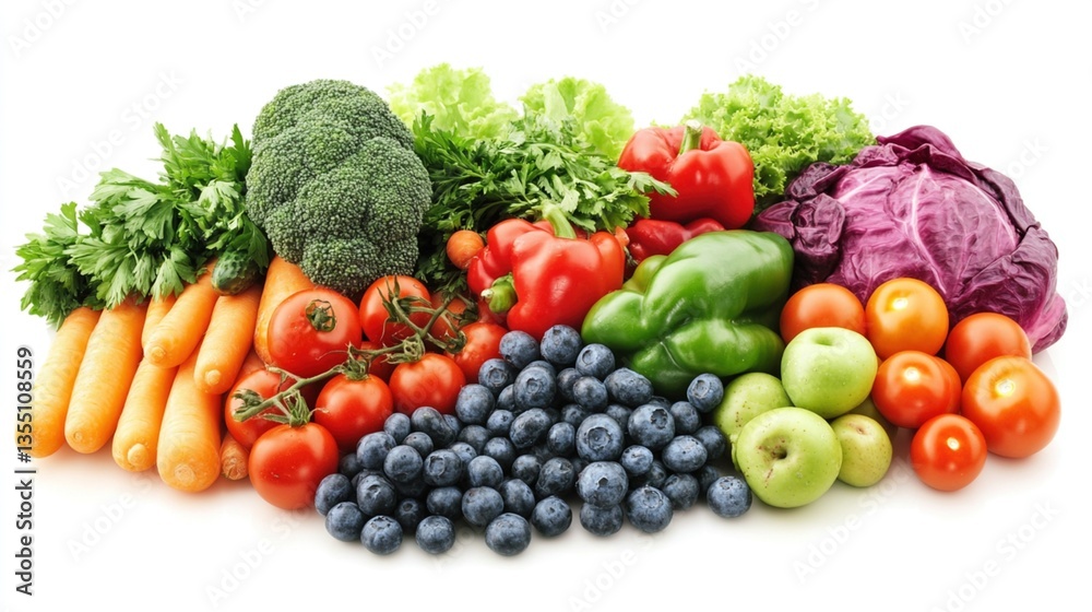 Fresh, vibrant fruits and vegetables Fresh, vibrant fruits and vegetables