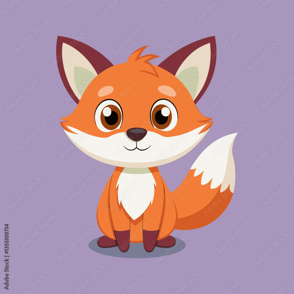 Cute little fox sits and smiles. Cute little fox sits and smiles.