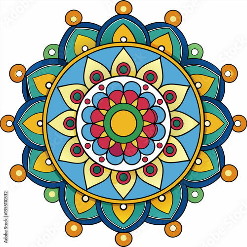 Colorful mandala design for decoration.