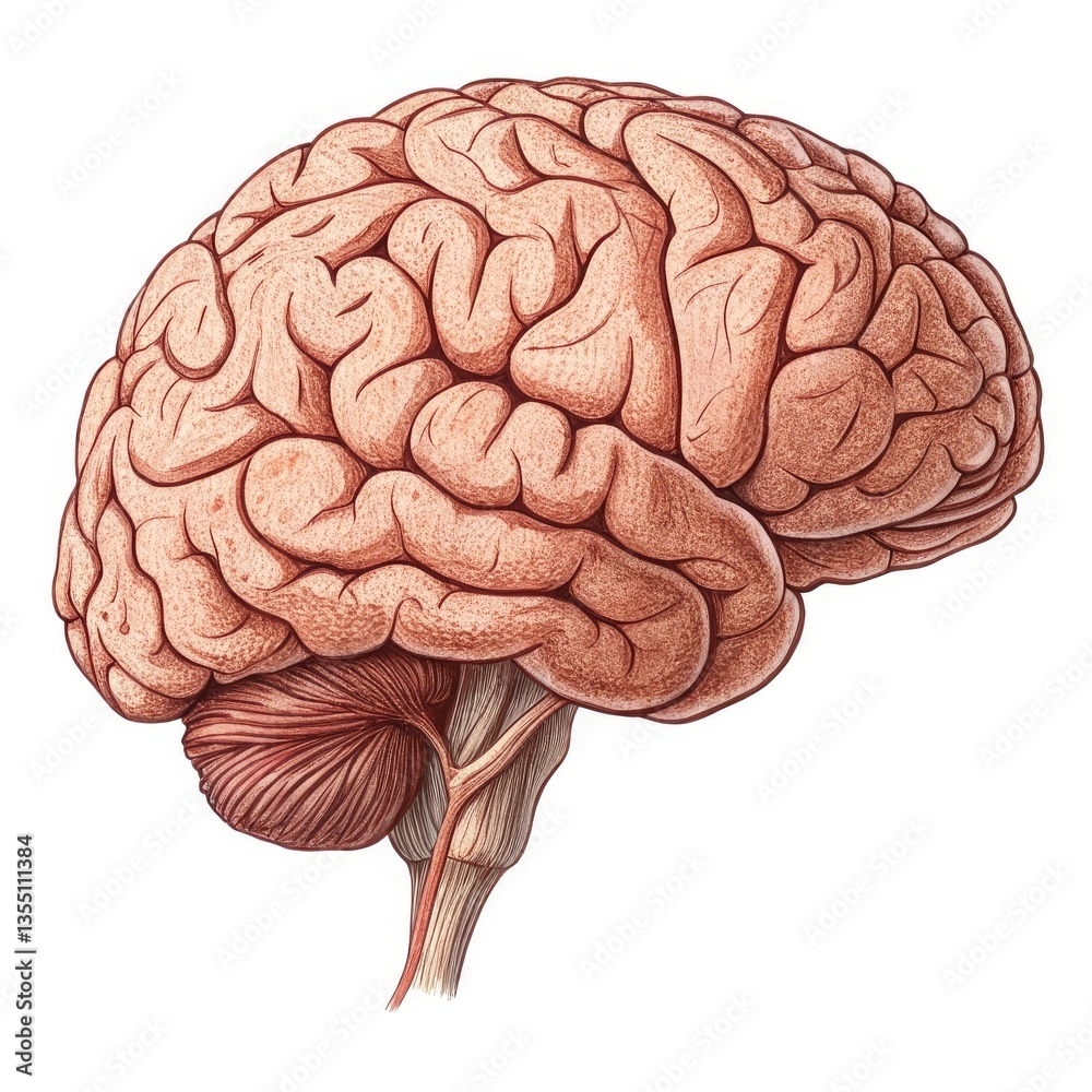human brain isolated on white human brain isolated on white