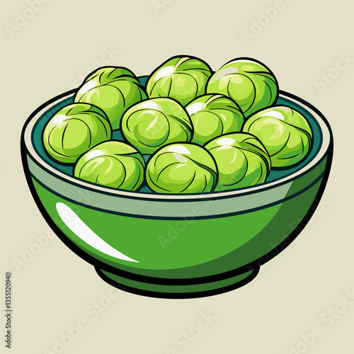 Fresh Brussels sprouts in a bowl.