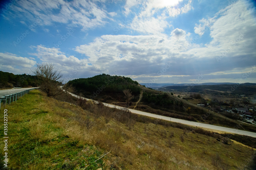 Naklejka premium road in the mountains