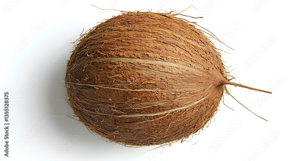 Brown Organic Seed with Earthy Texture Isolated on White Background Brown Organic Seed with Earthy Texture Isolated on White Background