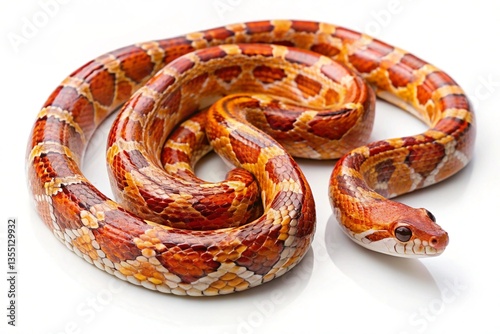 corn snake isolated on white background