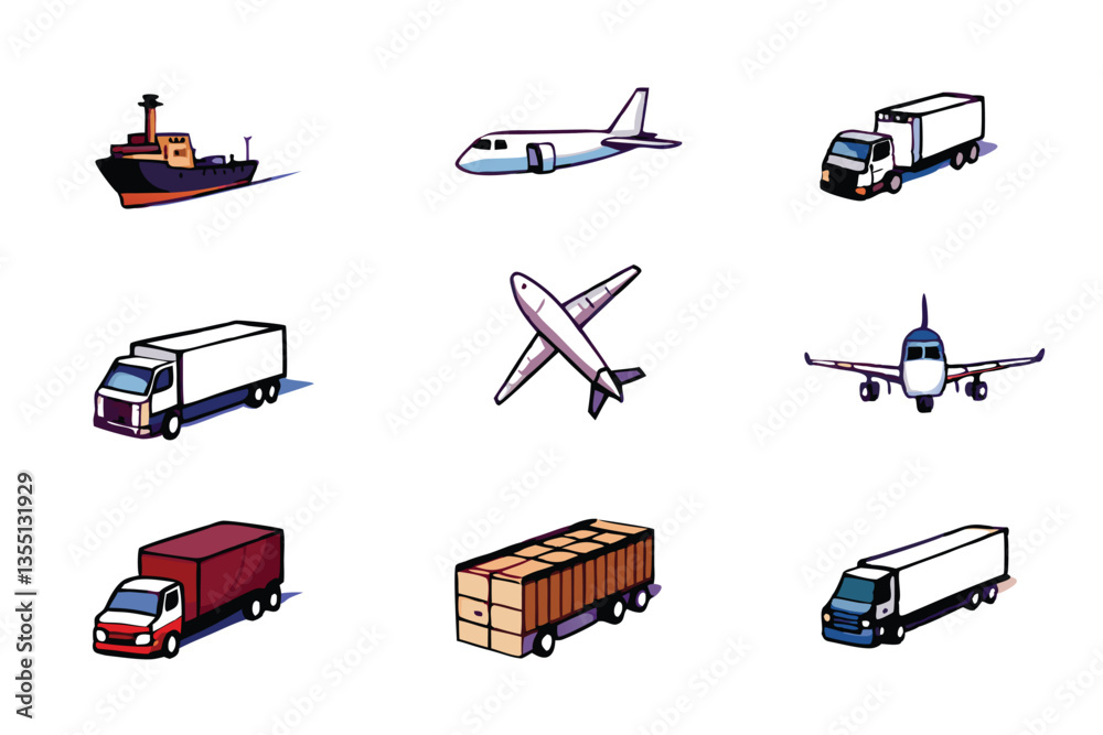 Generate a photorealistic image depicting the intricate global logistics network cargo ships unloading containers onto waiting semi-trucks at a bustling port. Generate a photorealistic image depicting the intricate global logistics network cargo ships unloading containers onto waiting semi-trucks at a bustling port.