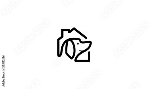 house and dog logo design for pet company