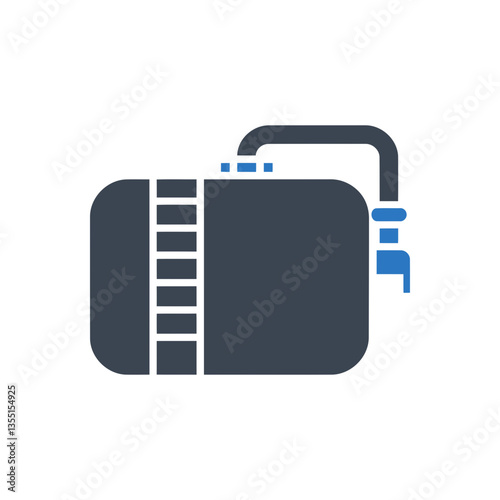 Water Tank with Pipe Icon