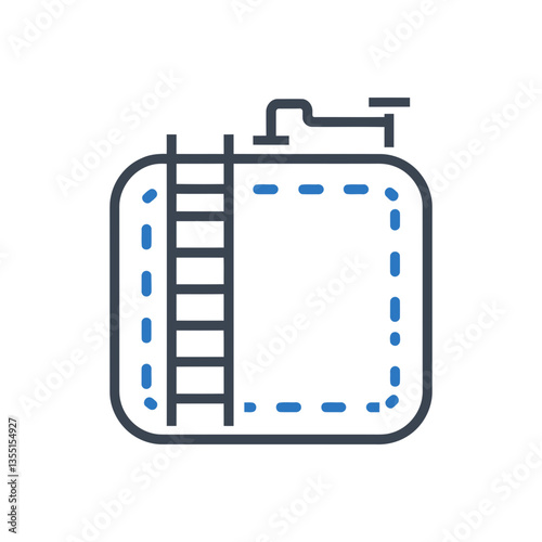 Water Tank with Ladder Icon