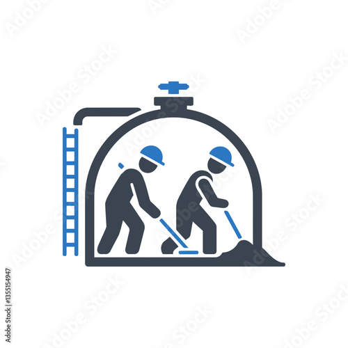 Workers in Water Tank Icon