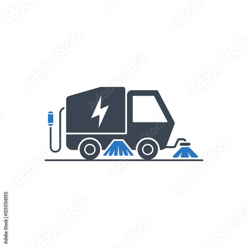 Electric Street Sweeper Vehicle icon